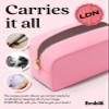 Embla Makeup Bag Travel Cosmetics Pouch and Toiletry Bag, Nylon Zipper Pouch Purse, Cute Make Up Organizer Storage Tote for Women Girls, Travel Skincare Case, Large Makeup Bags, Flamingo Pink view 4
