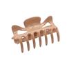 Parcelona French Classic Medium 3" Celluloid No Slip Grip Covered Spring Jaw Hair Claw Durable Styling Hair Accessories Women Strong Hold Girls Hair Claw Clips, Made in France (Blush Pink) view 1