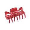 Parcelona French Classic Medium 3" Celluloid No Slip Grip Covered Spring Jaw Hair Claw Durable Styling Hair Accessories Women Strong Hold Girls Hair Claw Clips, Made in France (Glossy Red) view 1