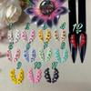Set 10PCs 3D Acrylic Heart Flower Nail Art Charms Handmade by Acrylic Powder Design Acrylic Nail Art for Women Girls (Red 12#) view 1