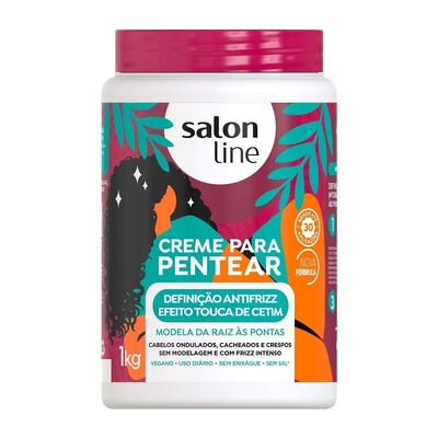 Salon Line - Linha Creme para Pentear - Definicao Antifrizz 1000 Gr - (Combing Cream - Anti-Frizz Definition Net 35.27 Oz)