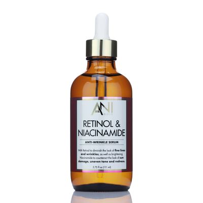 Anigold Retinol + Niacinamide Facial Serum Anti Aging Moisturizer Skin Care Booster For Face, Retinol Skincare Serum Reduces Appearance Of Wrinkles, Age Spots, & Fine Lines, Large 3.75 Fl Oz