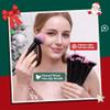 Bueart Design 18Pcs Pro Deluxe Fuchsia Pink Black Makeup Brushes set with Travel Make up Brush Holder case Foundation concealer contour Blush eyeshadow face make up brush set view 3