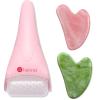 BAIMEI Ice Roller for Face and Rose Quartz Gua Sha Facial Tool, Face Massager Tool for Puffiness view 1