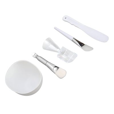 Face Mask Mixing Bowl Set, 5pcs DIY Mask Mixing Tool Kit with Mask Bowl, Mask Brushes, Scraper and Measuring Cup Spoon, Wholesale Business