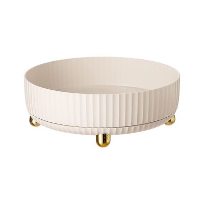 360 Rotating Makeup Organizer Large Capacity Cosmetics Display Cases Beauty Cosmetic Storage Spinning Makeup Perfume Stand Organizer for Bedroom Dresser Or Vanity Countertop (Color : White)
