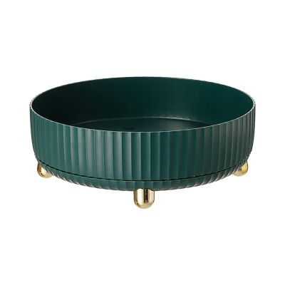 360 Rotating Makeup Organizer Large Capacity Cosmetics Display Cases Beauty Cosmetic Storage Spinning Makeup Perfume Stand Organizer for Bedroom Dresser Or Vanity Countertop (Color : Green)