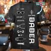 IZI POD Barber 3D All Over Printed- Personalized Name Barber Men's 3D Hair Dresser Shirt Barbers Shirt, Custom Gift for Barbers, Birthday view 2