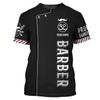 IZI POD Barber 3D All Over Printed- Personalized Name Barber Men's 3D Black Shirt Barbers Shirt, Tshirt for Men, Gift for Barber, Birthday view 1