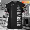 IZI POD Barber 3D All Over Printed- Personalized Name Barber Men's 3D Black Shirt Barbers Shirt, Tshirt for Men, Gift for Barber, Birthday view 2