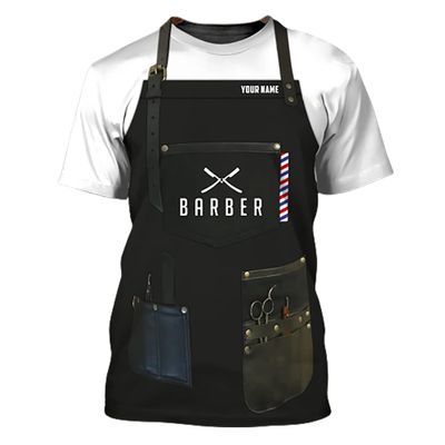IZI POD Barber 3D All Over Printed - Custom Barbers Tee - Funny Tshirt for Men- Barber Shop Gift- Birthday Barbers 3D Shirt