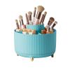 DASITON Large Capacity Makeup Brush Holder,360 Rotating Makeup Organizer,5 Slot Makeup Brushes Cup,for Vanity Decor,Bathroom Countertops,Desk Storage Container,Cosmetic Display cases(Blue) view 1