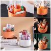 DASITON Large Capacity Makeup Brush Holder,360 Rotating Makeup Organizer,5 Slot Makeup Brushes Cup,for Vanity Decor,Bathroom Countertops,Desk Storage Container,Cosmetic Display cases(Blue) view 4