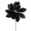Vickerman 705308-22" Black Velvet Sheen Glitter Trim Poinsettia Spray (4 Pack) (RG223317) view 1