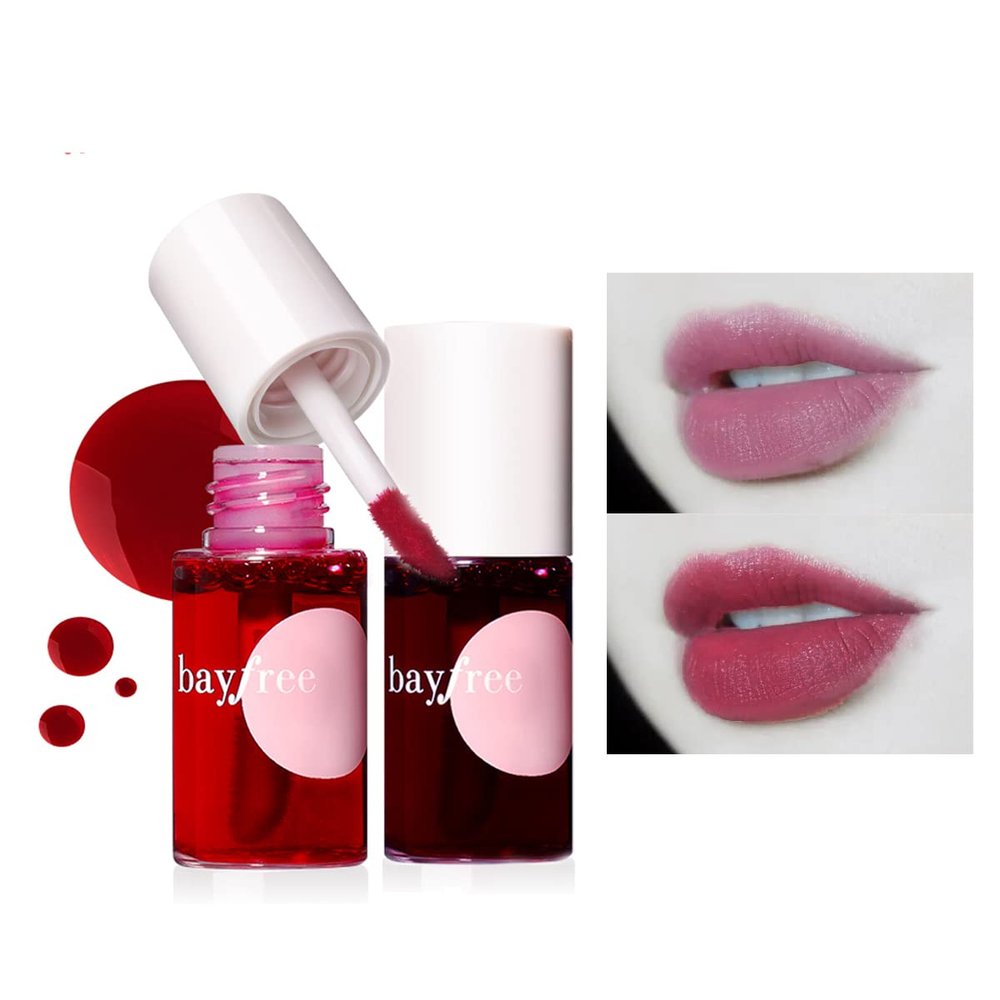 Aaiffey 2 Colors Lip Stain Tint Set,Liquid Lipstick Mini Velvet Lip Tint Hydrating Lip Stain Moisturizing Long Wear Lip Gloss Makeup (1#Apple+3#Watermelon)