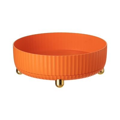 360 Rotating Makeup Organizer Large Capacity Cosmetics Display Cases Beauty Cosmetic Storage Spinning Makeup Perfume Stand Organizer for Bedroom Dresser Or Vanity Countertop (Color : Orange)