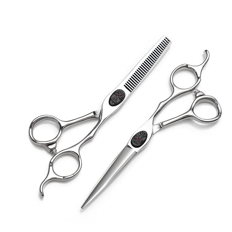 Professional Hair Cutting Shears, 6inch Professional Japan 440c Upscale Scissor Hair Scissors Cutting Barber Haircut Thinning Shears Hairdresser Scissors Set
