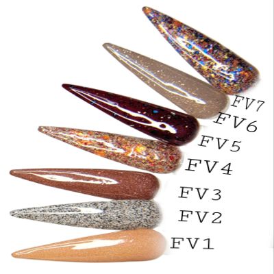Fall Vibes Zebra Nail Dips (Sample .125 oz, Fall Vibes set of 7)