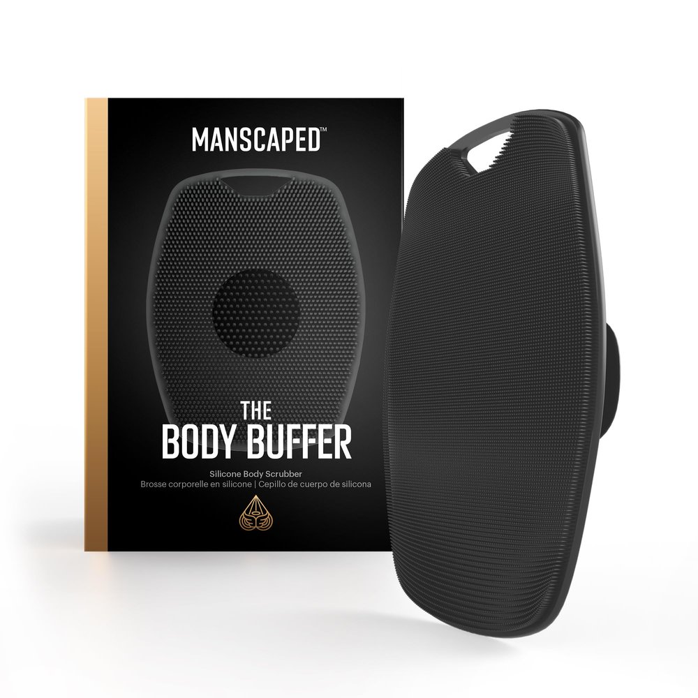 MANSCAPED The Body Buffer Premium Silicone Scrubber for Nourishing, Cleaning & Exfoliating Your Skin - Lather Boosting Bristles with Ergonomic No-Slip Handle, Long-Lasting & Easy to Clean (1-Pack)