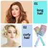 2 Pack Detangling Brush Getting Knots Out without Pain Adds Shine and Makes Hair Smooth,Detangler Boar Bristle Hair Brush for Adult & Kids Wet or Dry Hair(Green&Blue) view 2