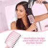 2 Pack Detangling Brush Getting Knots Out without Pain Adds Shine and Makes Hair Smooth,Detangler Boar Bristle Hair Brush for Adult & Kids Wet or Dry Hair(Light Green&Pink) view 4