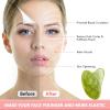 Gua Sha, Gua Sha Facial Tool, Guasha Tool for Face, Guasha Natural Jade Stone Light Green view 2