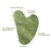Gua Sha, Gua Sha Facial Tool, Guasha Tool for Face, Guasha Natural Jade Stone Light Green view 3