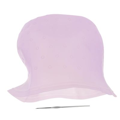 Beaupretty Professional Silicone Dyeing Cap Reusable Highlighting Tool with Hooks for Easy Hair Coloring Salon Premium Elastic Material Fits