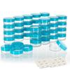 ZEJIA 10 Gram Sample Containers, 100 Count Cosmetic Containers with Lids, Refillable Empty Sample Jars, Small Plastic Container with Lids (Blue) view 1