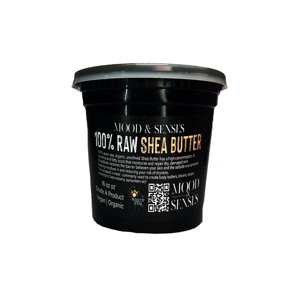 Mood And Senses Raw Shea Butter 16 oz