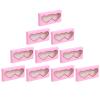 Beavorty 10pcs Heart-shaped Empty Eyelash Cases Portable Paper Storage Boxes for False Eyelashes Lightweight and Protective Organizer for Travel and Daily Use view 1