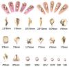 HINABTRU Gold Rhinestones for Nails Champagne Nail Gems Diamonds-7220Pcs Nail Crystals Jewels-Nail Charms Accessories for Nail Decoration(14 Different Shape+ 6520 Round Gold Nail Stones+Wax Pen) view 2