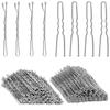 Silver Bobby Pins, AITRAI 200pcs Sliver Hair Pins Kit Grey Bobby Pins for Gray Hair U-shaped Hair Pins for Women Bun with Box, 2.4inch view 1