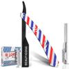 BEAUTICONE Straight Razors for Men, Straight Edge Razor, 100 Single Edge Blades, Stainless Steel, Barber Razor for Men's Shaving, Barber Shaving Knife, Slide-Out view 1