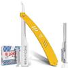 BEAUTICONE Straight Razors for Men, Straight Edge Razor, 100 Single Edge Blades, Stainless Steel, Barber Razor for Men's Shaving, Barber Shaving Knife view 1