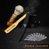 BEAUTICONE Straight Razors for Men, Straight Edge Razor, 100 Single Edge Blades, Stainless Steel, Barber Razor for Men's Shaving, Barber Shaving Knife, Slide-Out view 4