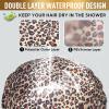 Shower Cap for Women, Oversized Waterproof Women Shower Caps, Extra Large Shower Cap Designed for all Hair Lengths with PEVA Lining & Adjustable Elastic Band Stretch Hair Cap for Shower view 4