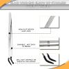 BLMHTWO 2-Piece Rubber-Tipped Bent Tip Lash Tweezers for Eyelash Extensions & Craft Industry Jewelry Lab view 2
