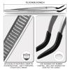 BLMHTWO 2-Piece Rubber-Tipped Bent Tip Lash Tweezers for Eyelash Extensions & Craft Industry Jewelry Lab view 3