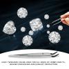 BLMHTWO 2-Piece Rubber-Tipped Bent Tip Lash Tweezers for Eyelash Extensions & Craft Industry Jewelry Lab view 4