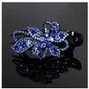 Flower Hair Barrette, Rhinestone Hair Luxury Barrette Headwear Hair Accessories (Blue) view 1