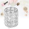 Crystal Makeup Brush Holder Organizer, Personalized Comb Brushes Pen Storage Box Container, Handcrafted Cosmetics Brushes Cup for Brush Pencil Jewelry(silver) view 4