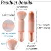 Vtrem Makeup Brushes Set Portable - 4 in 1 Travel Powder Brush, Lip Brush, Eyeshadow Brush, Highlight Brush, Foundation Blending Powder Brushes Retractable Make Up Brushes Set, Pink view 3