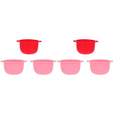 FOMIYES 6pcs Folding Silicone Wax Melting Bowls for Hair Removal Versatile Wax Warmer Pot for Waxing Non-deformable Design Random Colors