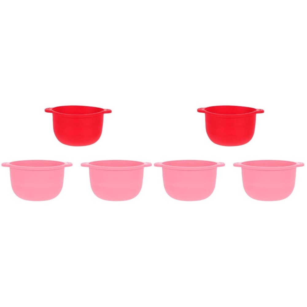 FOMIYES 6pcs Folding Silicone Wax Melting Bowls for Hair Removal Versatile Wax Warmer Pot for Waxing Non-deformable Design Random Colors