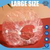 LEOBRO Shower Caps, 60PCS Large Disposable Shower Caps for Women, Plastic Shower Cap, Plastic Cap for Hair Treatment, Travel, Large Size 19.3 INCH view 4