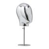 21 Inch Adjustable Mannequin Head Wig Making Head Vintage Style Metal Head Wig Hat Glasses Display with Detachable Stand (Silver) view 1