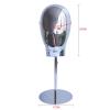 21 Inch Adjustable Mannequin Head Wig Making Head Vintage Style Metal Head Wig Hat Glasses Display with Detachable Stand (Silver) view 3
