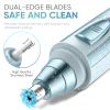 Ear and Nose Hair Trimmer Clipper - 2025 Professional Painless Eyebrow & Facial Hair Trimmer for Men Women, Battery-Operated Trimmer with IPX7 Waterproof, Dual Edge Blades for Easy Cleansing Blue view 3
