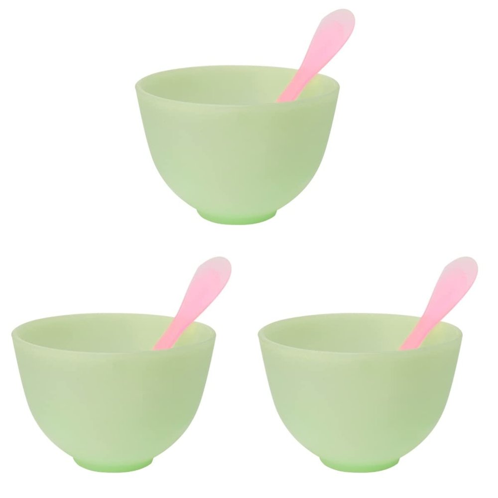 minkissy 3sets Silicone Mask Bowl Diy Tool Mask Making Bowl Scale Facemask Maker